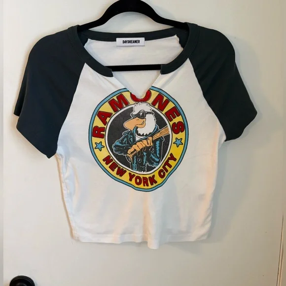 Daydreamer Black and White Ramones Graphic Tee - Picture 1 of 11